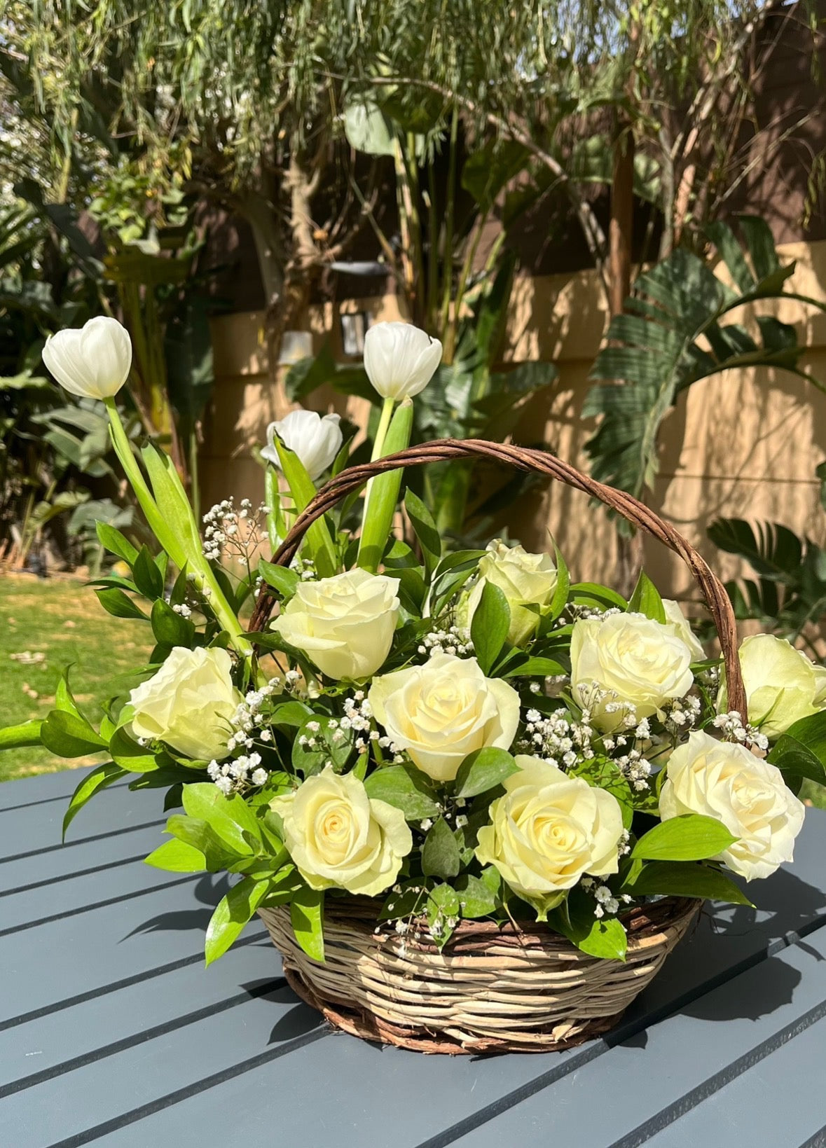 Pure Elegance White Basket